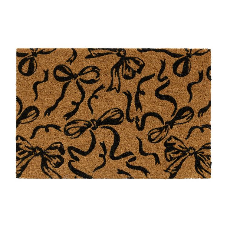 Argos Home black bow coir doormat 40x60cm - British product