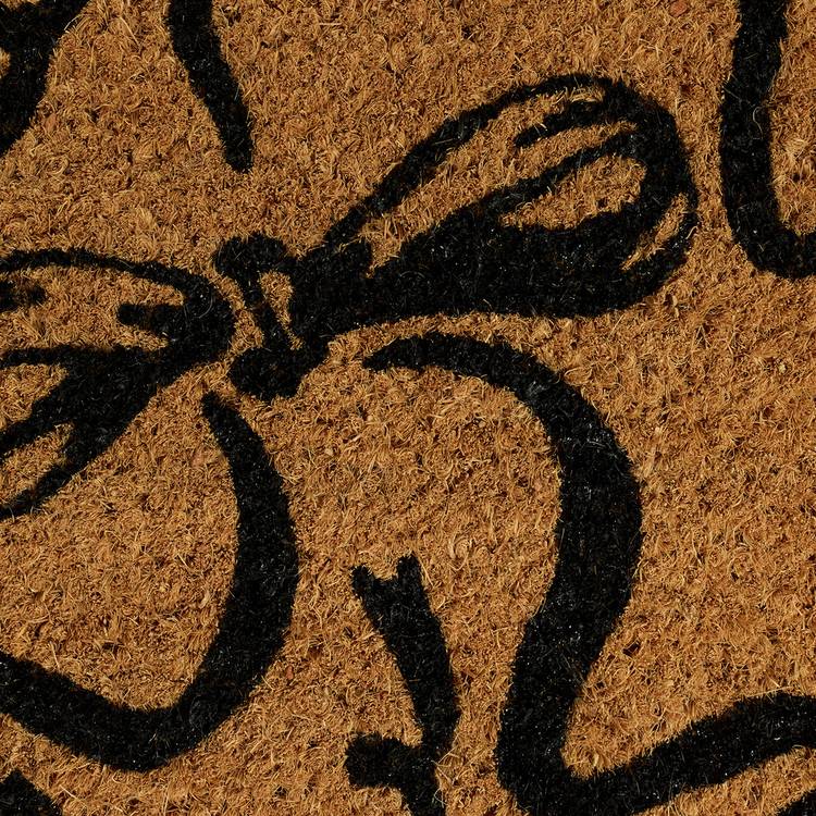 Argos Home black bow coir doormat 40x60cm - British product