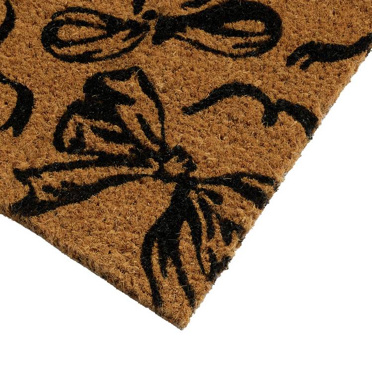 Argos Home black bow coir doormat 40x60cm - British product