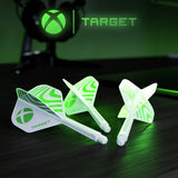 Target dart flights No.6 Medium Integrated White-Green (British brand)