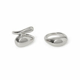 Revere Freedom silver-tone smooth ring set small, imported from the UK