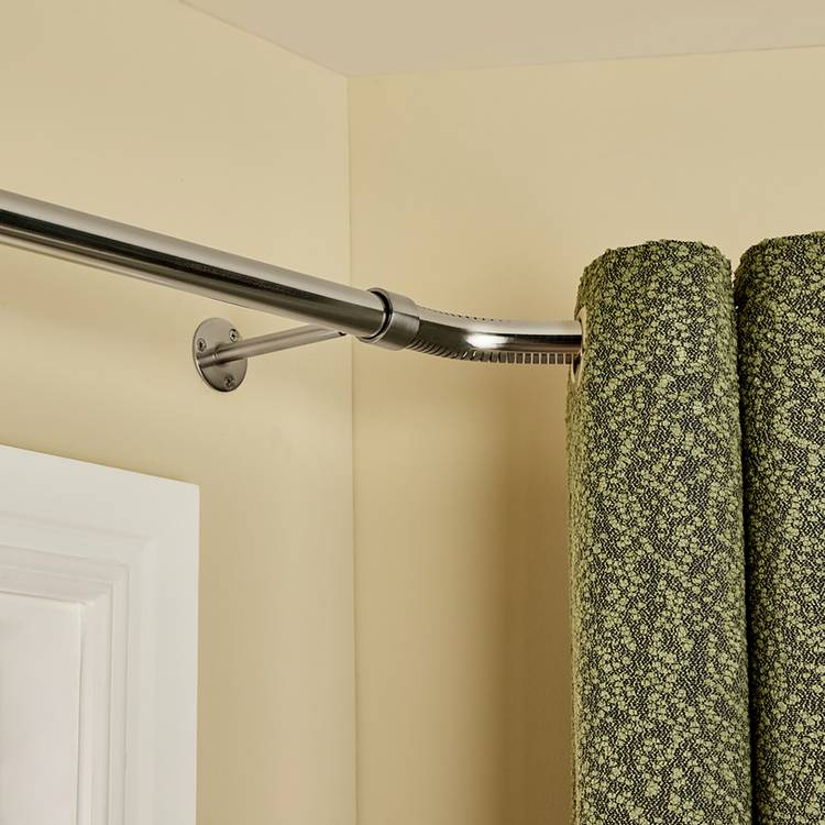 Argos Home stainless steel bay curtain pole 400cm (British brand)