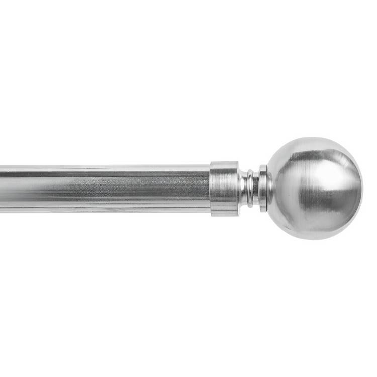 Argos Home stainless steel bay curtain pole 400cm (British brand)