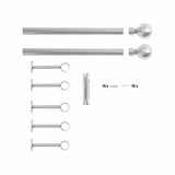 Argos Home stainless steel bay curtain pole 400cm (British brand)