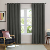 Furn soft chenille blackout curtains Charcoal 117x137cm - British product