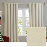 Argos Furn Soft Chenille Blackout Eyelet Curtains Natural 117x137cm- Buy online at McGrocer