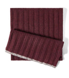 Brunello Cucinelli cashmere scarf rib-knit contrasting stripe 30x167cm, UK version