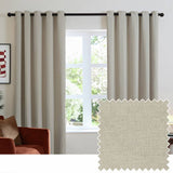Argos Furn Soft Chenille Blackout Eyelet Curtains, Natural, 117x137cm- Buy online at McGrocer