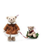 Steiff Mama Bear and Child Christmas Express soft toy set (British brand)