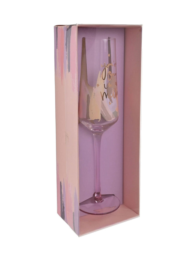 Widdop pink birthday flute One in a Million 25.5cm (British brand)