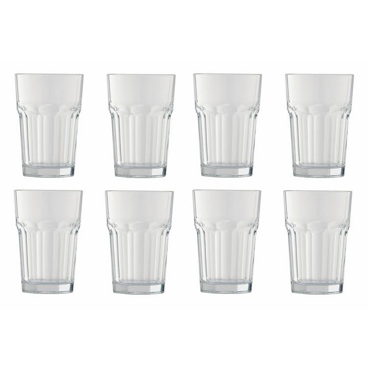 Argos Home set of 8 soda glasses 350ml, imported from the UK