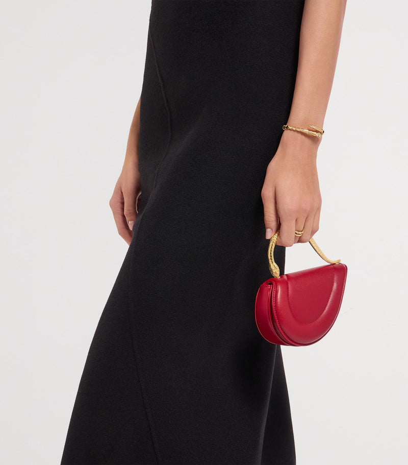 Bvlgari Serpenti Cuoricino mini top-handle bag in Italian leather, imported from the UK