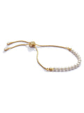 Ivory & Co gold carlisle pearl dainty toggle bracelet one size, UK version