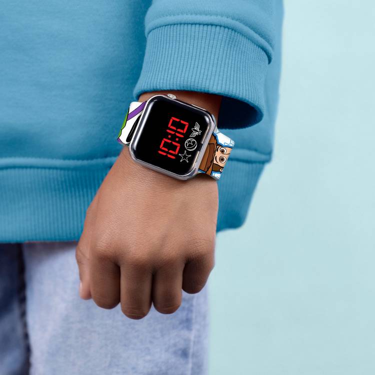 Toy Story kids LED watch Buzz and Woody silicone strap (British brand)