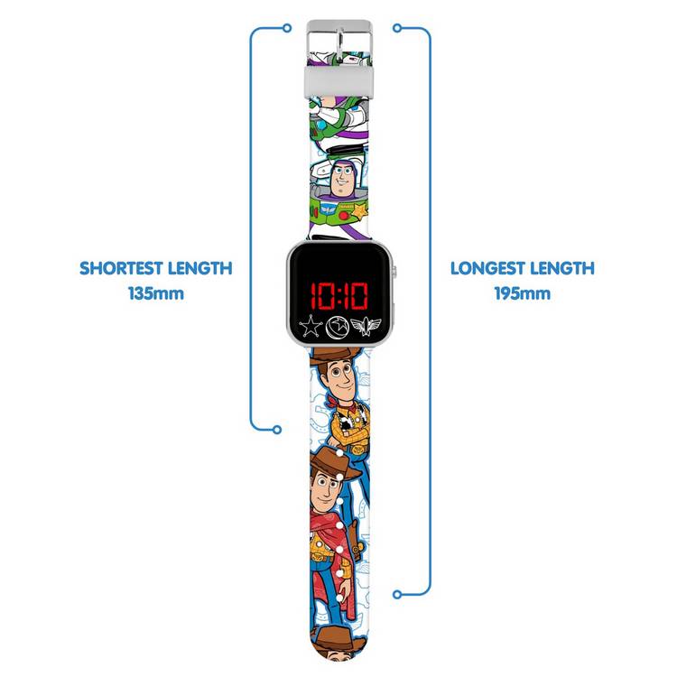 Toy Story kids LED watch Buzz and Woody silicone strap (British brand)
