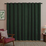 Furn dark green chenille blackout eyelet curtains 168x137cm - British product