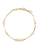 Harrods Jacquie Aiche Yellow Gold and Diamond Kate Bracelet- Buy online at McGrocer