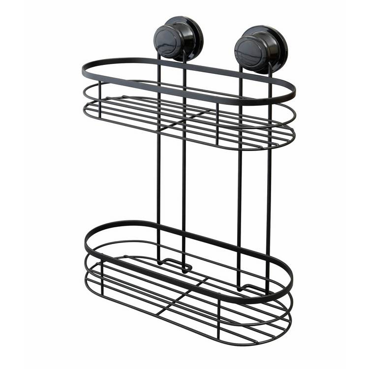 Argos Home suction cup shower caddy black - British product