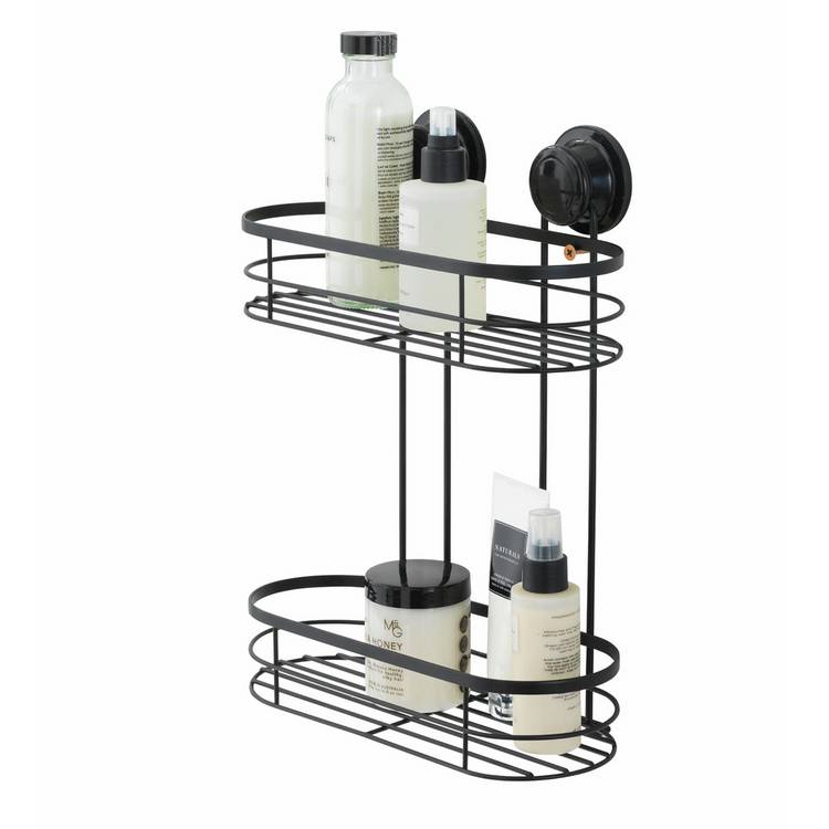 Argos Home suction cup shower caddy black - British product