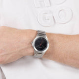 Hugo stainless steel black dial bracelet watch, UK version