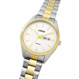 Lorus men's watch silver sunray dial two-tone bracelet (British brand)