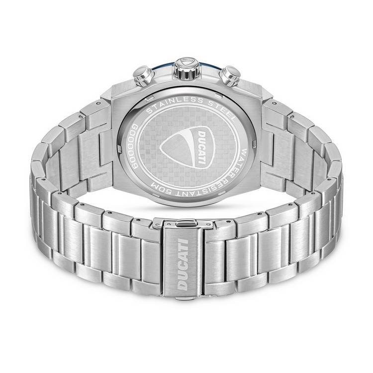 Ducati Supermotos blue dial stainless steel bracelet watch - British product