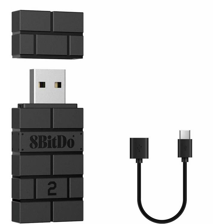 8BitDo Multiplatform USB Wireless Adaptor black, UK version