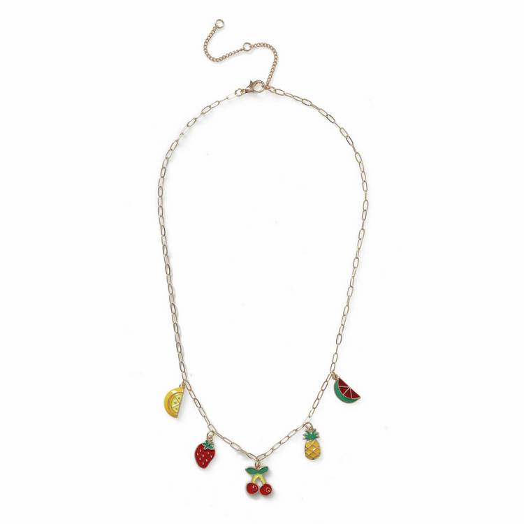 Flitzy Kids fruit charm necklace, chain length 34cm, UK version