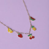 Flitzy Kids fruit charm necklace, chain length 34cm, UK version