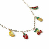 Flitzy Kids fruit charm necklace, chain length 34cm, UK version