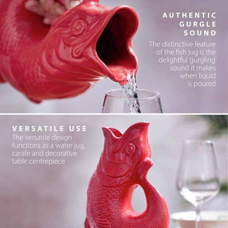Wade Fish Jug 1.2L red ceramic jug, UK version