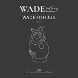 Wade Fish Jug 1.2L red ceramic jug, UK version