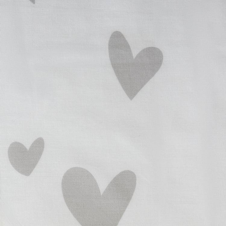 Argos Home hearts grey white bedding set single - British product