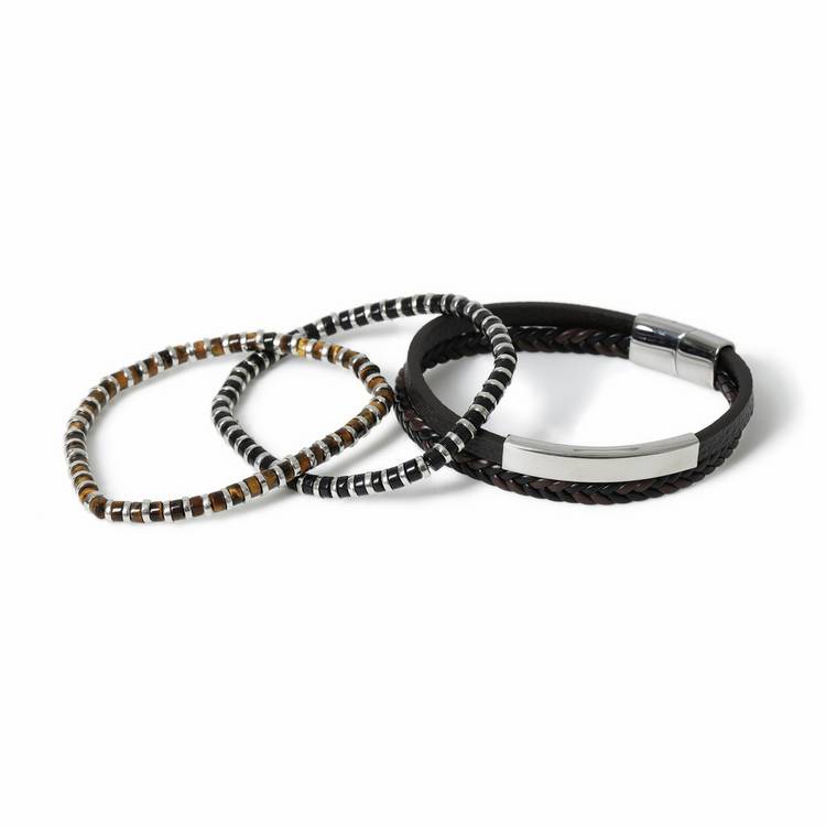 Uncommon Souls bracelet giftbox set with braided detailing, UK version