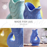 Wade ceramic fish jug 1.2L sea blue, UK version
