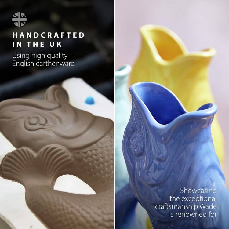 Wade ceramic fish jug 1.2L sea blue, UK version