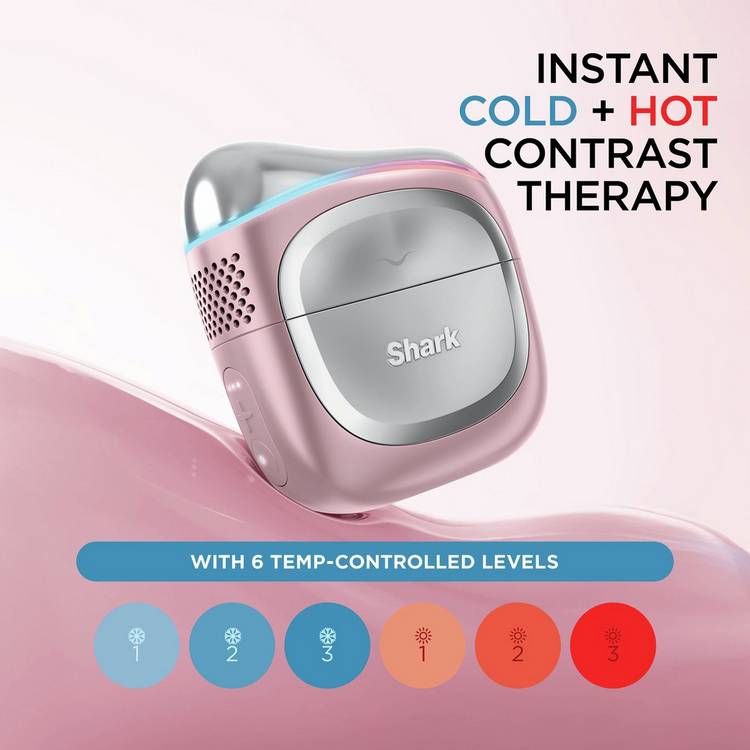 Shark DePuffi contrast therapy tool Peony Pink, UK version
