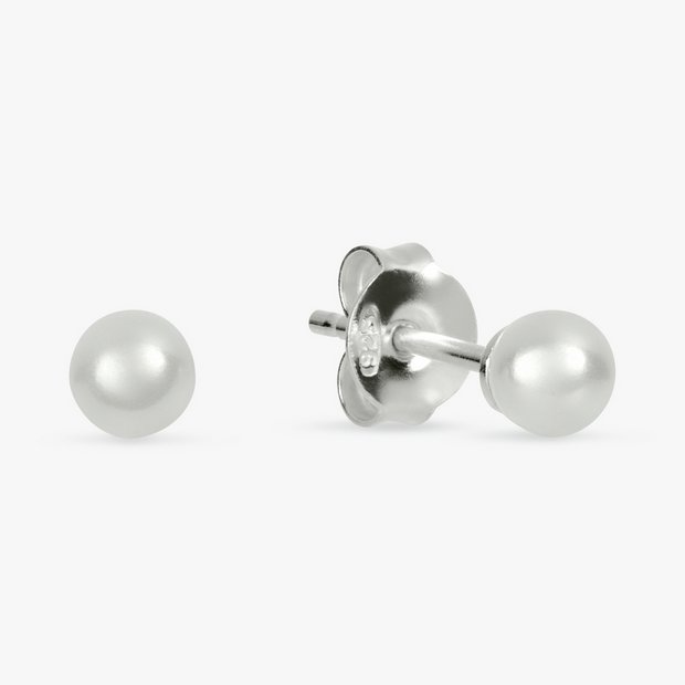 Revere sterling silver pearl stud earrings - British product