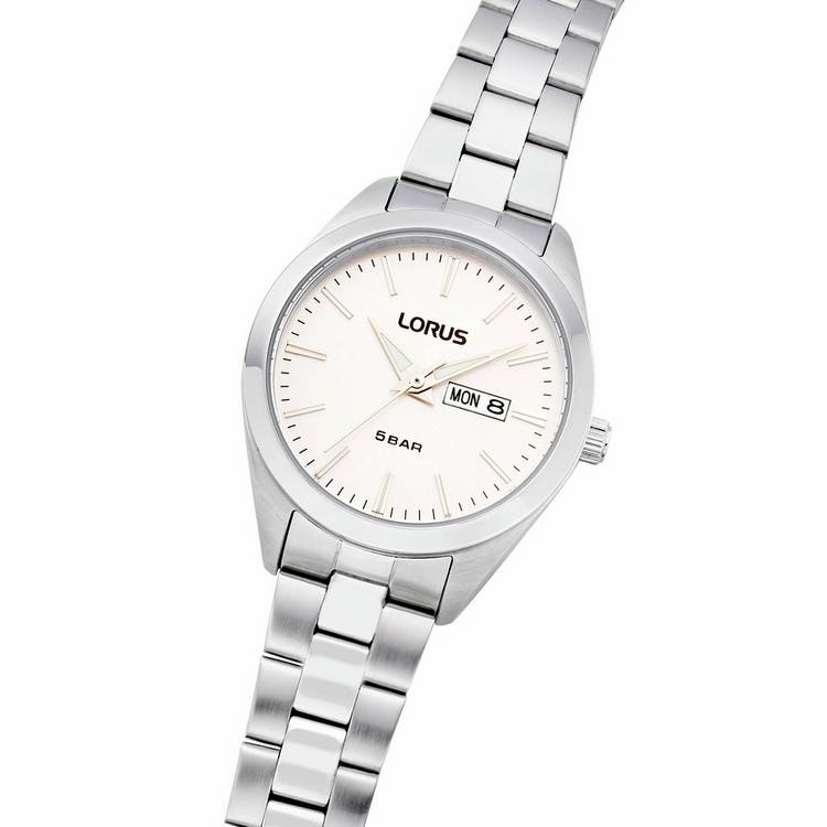 Lorus silver sunray dial watch with stainless steel bracelet - British product