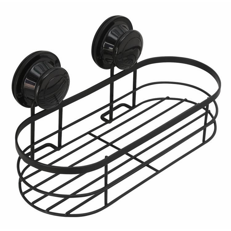 Argos Home suction cup shower basket black - British product