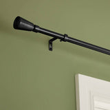 Argos Argos Home Extendable Metal Trumpet Matte Black Curtain Pole 165-300cm- Buy online at McGrocer