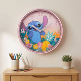 Disney Lilo & Stitch wall clock pink 35.5cm, imported from the UK