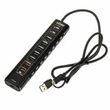 Nitro Concepts UH1 10-port hybrid USB hub - British product