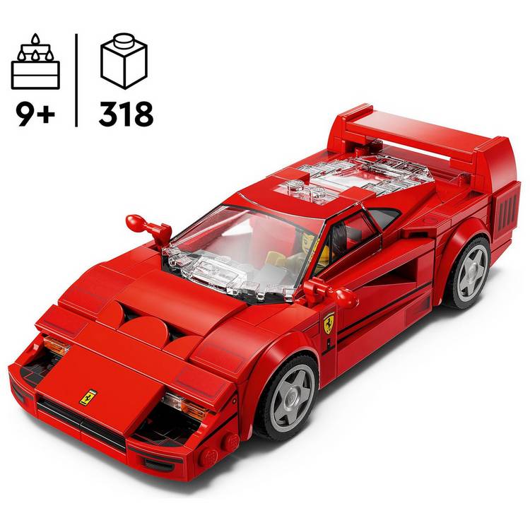 LEGO Speed Champions Ferrari F40 building toy 318 pieces, imported from the UK