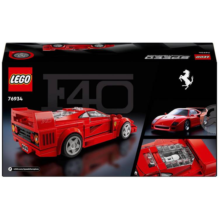 LEGO Speed Champions Ferrari F40 building toy 318 pieces, imported from the UK