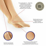 Neo G compression socks travel flight size L beige - British product
