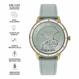 Radley Series 57 green leather smart watch, UK version