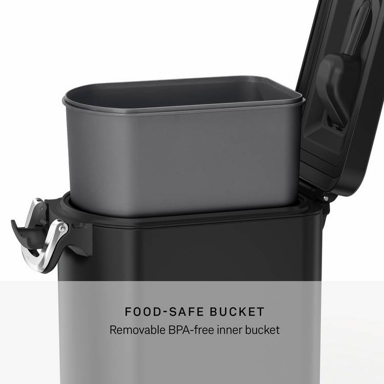 Simplehuman Pet Food Bin Black 25L, imported from the UK