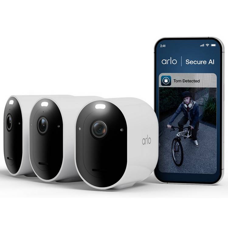 Arlo Pro 6 2K HDR security camera pack of 3 (British brand)