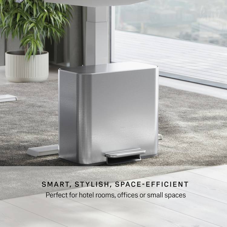 Simplehuman mini recycler pedal bin stainless steel 15 litre, imported from the UK